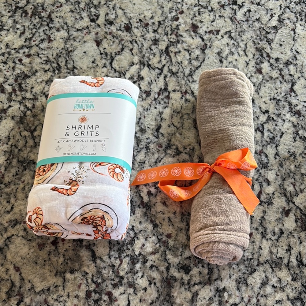 Little Hometown Shrimp Grits Swaddle Blanket